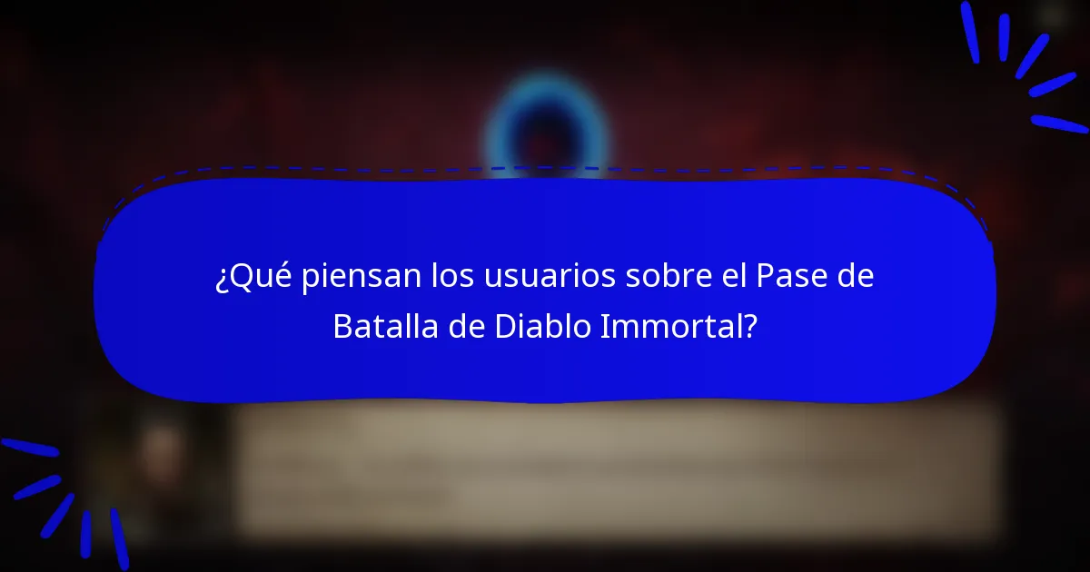 ¿Qué piensan los usuarios sobre el Pase de Batalla de Diablo Immortal?